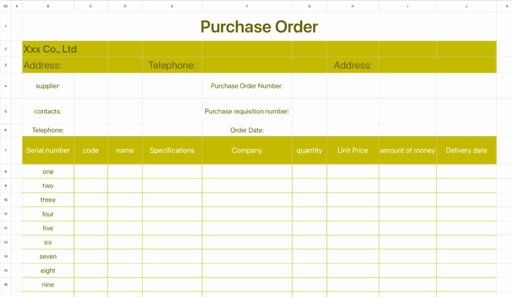 Purchase order